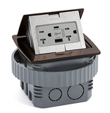 Lew Electric PUFP-CT-DB-AC-PB Countertop Pop Up Outlet W/ Charging USB A/C Ports, Dark Bronze