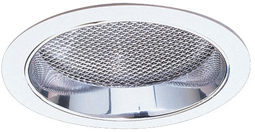 ELCO Lighting EL732C 7 Inch Reflector with Regressed Prismatic Lens Trim Clear with White Ring Finish