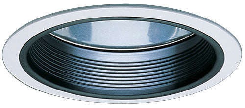 ELCO Lighting EL733B 7 Inch Reflector with Baffle Trim Black with White Ring Finish