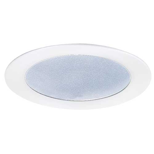 ELCO Lighting EL522KSH 5 Inch Shower Trim with Frosted Lens White Lexan Finish with Socket Bracket