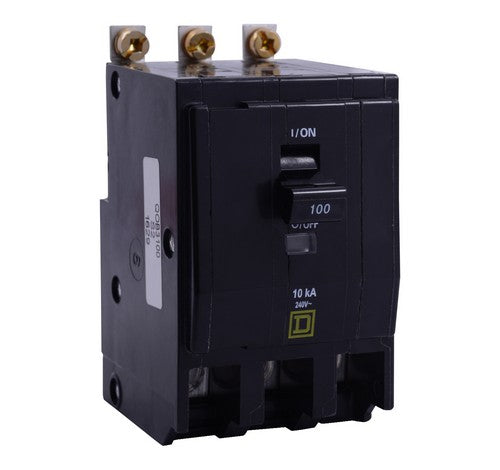 Square D QOB3100 100 Amp Miniature Circuit Breaker 10 KA 120~240 VAC - BuyRite Electric
