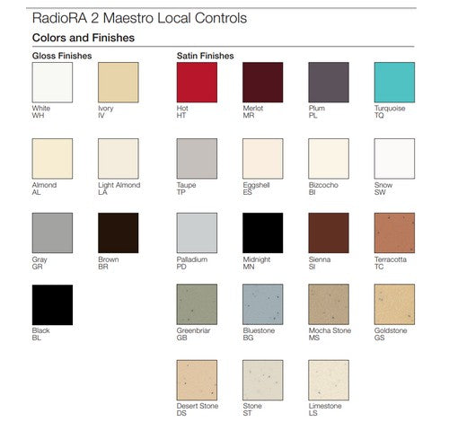 Lutron RD-RS RadioRA 2 Maestro® Multi-Location Remote Control Switch 120V AC