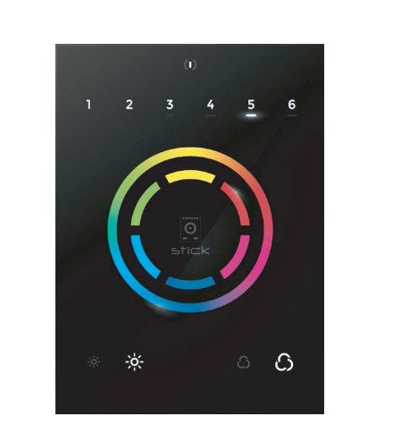Core Lighting RGB-SCW4-BK WiFi DMX Wall Controller Black Finish