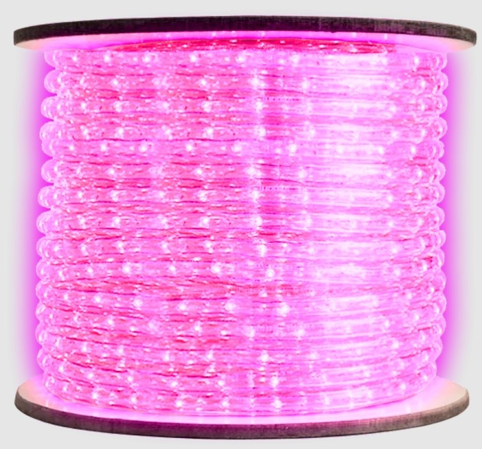 ABBA Lighting USA RL100-Pink LED Low Voltage Outdoor Rope Lights 50 FT IP65 Pink Finish