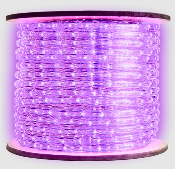 ABBA Lighting USA RL100-Purple LED Low Voltage Outdoor Rope Lights 50 FT IP65 Purple Finish
