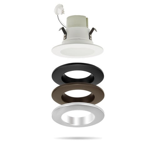 ELCO Lighting RMLD4B 4 Inch Cover Plate Color Trims Black Finish