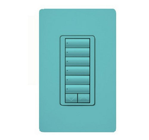 Lutron RRD-H6BRL 450W RadioRA 2 Wall-mount Designer style Hybrid 6-button keypad with raise/lower 120 VAC