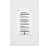 Lutron RRD-H6BRL-WH RadioRA 2 Wireless Dual Group with 2 Raise and Wall-Mounted Lower Keypad White 120V