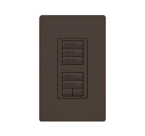 Lutron RRD-W1RLD-TQ RadioRA 2 Wall-mount Designer keypad - dual group 3-button and 2-button with raise/lower 120 VAC