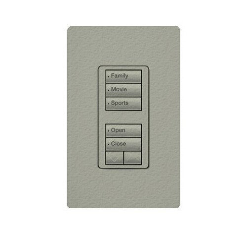 Lutron RRD-W1RLD-TQ RadioRA 2 Wall-mount Designer keypad - dual group 3-button and 2-button with raise/lower 120 VAC