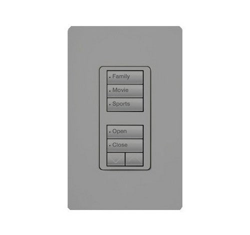 Lutron RRD-W1RLD-TQ RadioRA 2 Wall-mount Designer keypad - dual group 3-button and 2-button with raise/lower 120 VAC