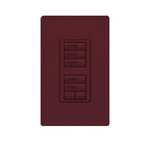 Lutron RRD-W1RLD-TQ RadioRA 2 Wall-mount Designer keypad - dual group 3-button and 2-button with raise/lower 120 VAC