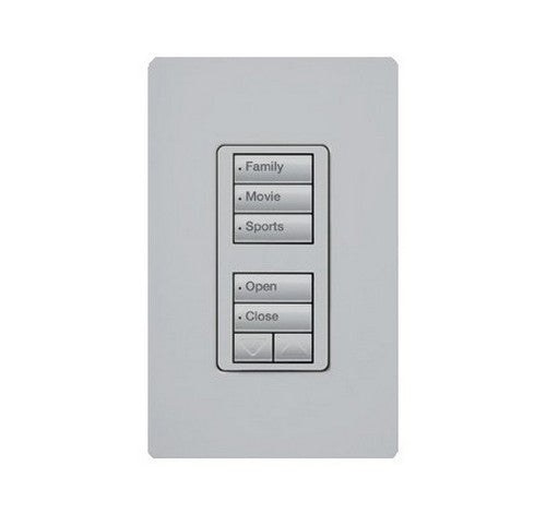 Lutron RRD-W1RLD-TQ RadioRA 2 Wall-mount Designer keypad - dual group 3-button and 2-button with raise/lower 120 VAC