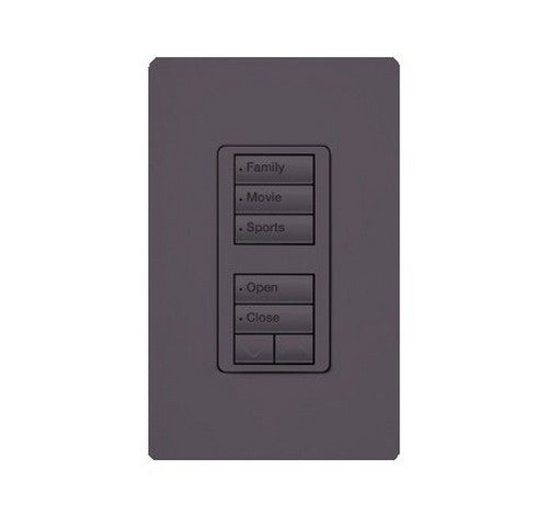 Lutron RRD-W1RLD-TQ RadioRA 2 Wall-mount Designer keypad - dual group 3-button and 2-button with raise/lower 120 VAC