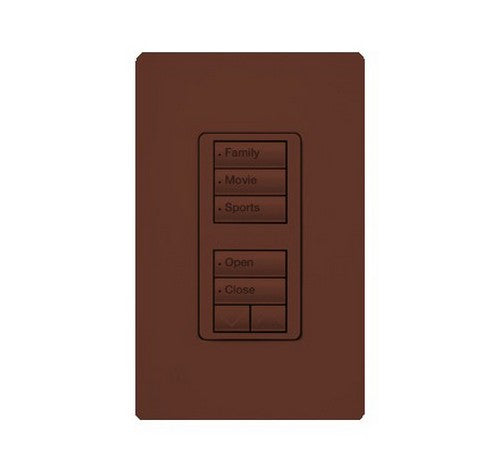 Lutron RRD-W1RLD-TQ RadioRA 2 Wall-mount Designer keypad - dual group 3-button and 2-button with raise/lower 120 VAC