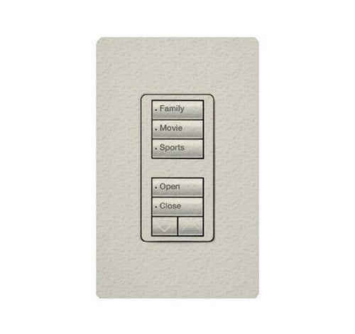 Lutron RRD-W1RLD-TQ RadioRA 2 Wall-mount Designer keypad - dual group 3-button and 2-button with raise/lower 120 VAC