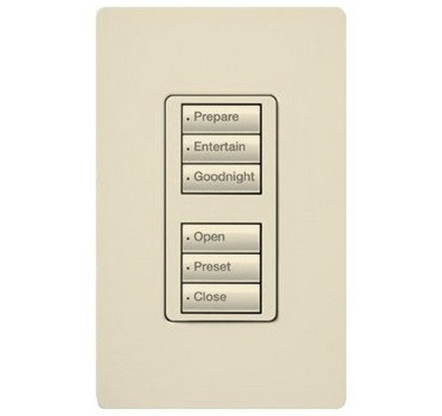Lutron RRD-W3BD Series 0.5 Amp 3-Button Wall Mount with Prepaid Engraving Wireless Designer Keypad 120 VAC