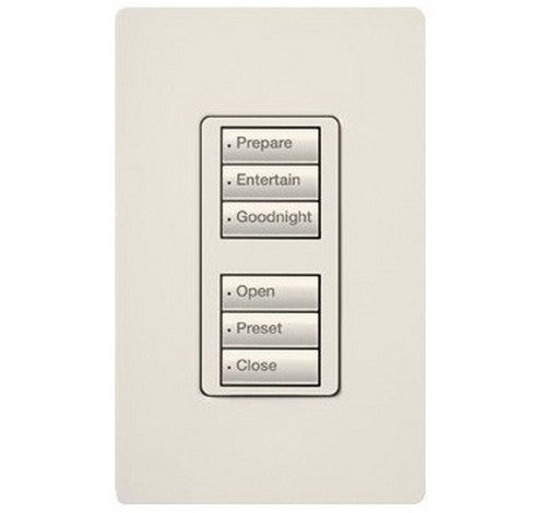 Lutron RRD-W3BD Series 0.5 Amp 3-Button Wall Mount with Prepaid Engraving Wireless Designer Keypad 120 VAC