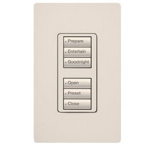Lutron RRD-W3BD Series 0.5 Amp 3-Button Wall Mount with Prepaid Engraving Wireless Designer Keypad 120 VAC
