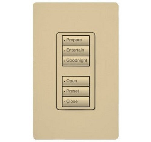 Lutron RRD-W3BD Series 0.5 Amp 3-Button Wall Mount with Prepaid Engraving Wireless Designer Keypad 120 VAC
