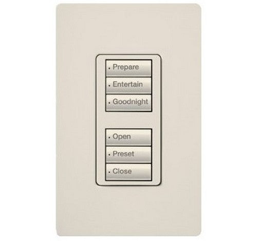 Lutron RRD-W3BD Series 0.5 Amp 3-Button Wall Mount with Prepaid Engraving Wireless Designer Keypad 120 VAC