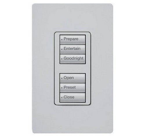 Lutron RRD-W3BD Series 0.5 Amp 3-Button Wall Mount with Prepaid Engraving Wireless Designer Keypad 120 VAC