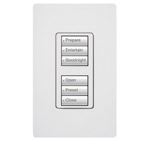 Lutron RRD-W3BD Series 0.5 Amp 3-Button Wall Mount with Prepaid Engraving Wireless Designer Keypad 120 VAC