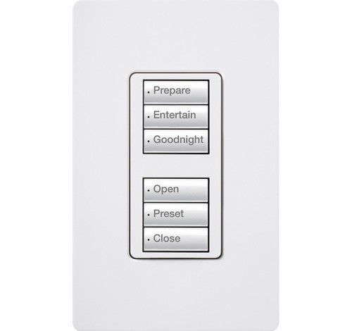 Lutron RRD-W3BD Series 0.5 Amp 3-Button Wall Mount with Prepaid Engraving Wireless Designer Keypad 120 VAC