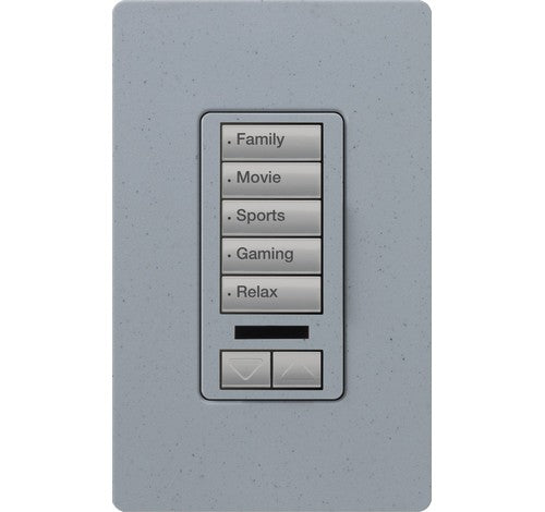 Lutron RRD-W5BRLIR-BG RadioRA 2 Wall-Mount Designer Keypad Bluestone 120V - BuyRite Electric