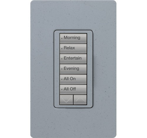 Lutron RRD-W6BRL-GB RadioRA 2 Lutron Wall Keypad 6 Button with Raise/Lower Bluestone 120V - BuyRite Electric