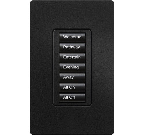Lutron RRD-W7B-MS RadioRA 2 Maestro 7 Buttons Wall-Mount Midnight Keypad 120V - BuyRite Electric