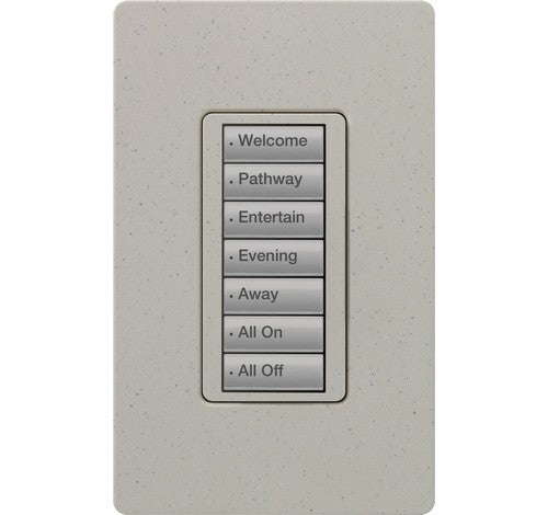 Lutron RRD-W7B-ST RadioRA 2 Maestro 7 Buttons Wall-Mount Midnight Keypad 120V - BuyRite Electric