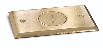 Lew Electric RRP-1-BPR 1 Screw Plug Plate Cover for RRP-1 & SWB-1 Floor Boxes, Brass Plated