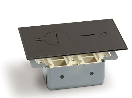 Lew Electric RRP-2-DB-T Quick Install Floor Plate W/ 4 Keystone & 2 Screw Plugs, Dark Bronze