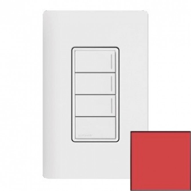 Lutron RRST-W3RL-SR Lutron RadioRA 3 Sunnata Keypad - 3 Button w/ Raise-Lower - Signal Red Finish