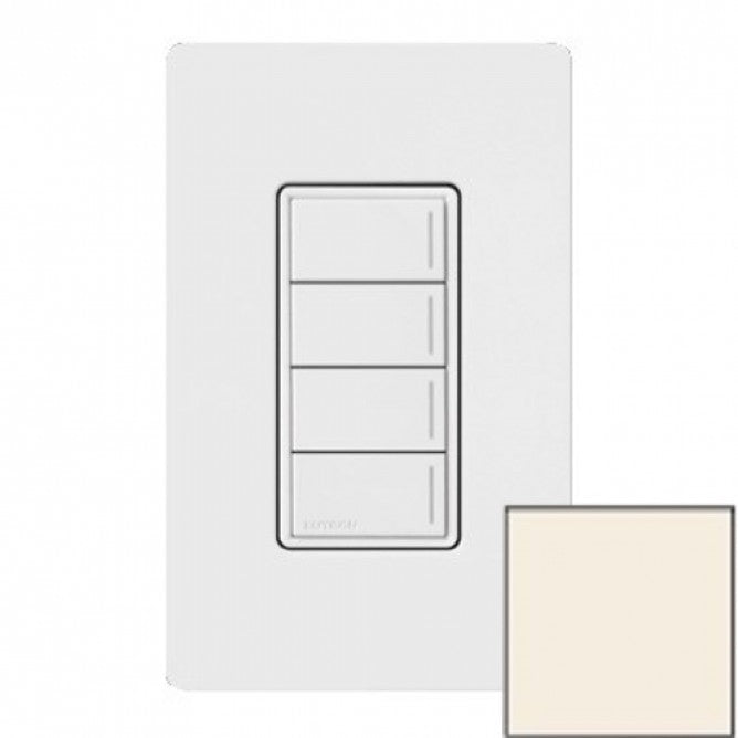Lutron RRST-W4B-LA Lutron RadioRA 3 Sunnata Keypad - 4 Button - Light Almond Finish