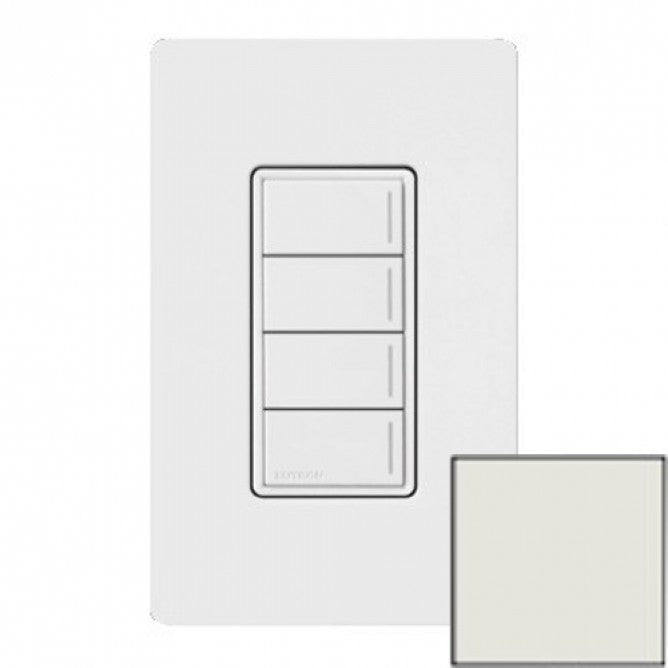 Lutron RRST-W4B-LG Lutron RadioRA 3 Sunnata Keypad - 4 Button - Lunar Gray Finish