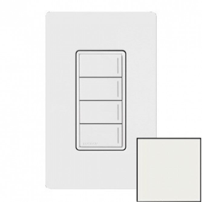 Lutron RRST-W4B-RW Lutron RadioRA 3 Sunnata Keypad - 4 Button - Architectural White Finish