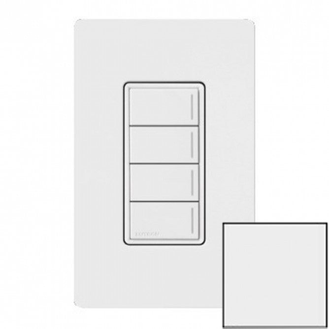 Lutron RRST-W4B-SW Lutron RadioRA 3 Sunnata Keypad - 4 Button - Snow White Finish