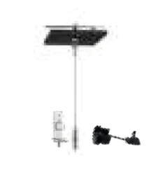 Westgate SCL-CSQ1P-6FT-BK Adjustable 6FT 1/16in, 1.5mm Single Square Suspension, 5inch Canopy Set with keyhole End Connector, Power Side with Cord, Black