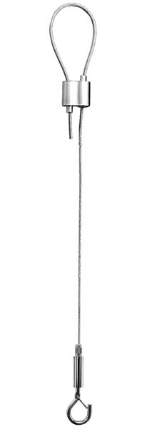 Westgate SCL-GS10 LED Manufacturing Adjustable 10 Foot 1/16 Inch Double Suspension Cable With Single Keyhole Connector Loop Gripper On Top