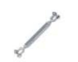 Westgate Lighting SCL-TBJJ-14-4 Jaw-to-Jaw Turnbuckle Galvanized Steel 1/4 X 4 Inch