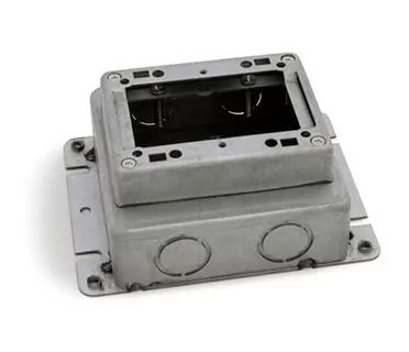 Lew Electric SH-1101-SMB One Gang Shallow Stamped Steel Floor Box