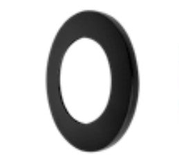 EnvisionLED SLPNL-TRIM-6R-BLK 6 Inches Round Black Trim