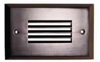 Westgate SLT-LH-ORB LED Step Light Face Plate Precision Cast Aluminum Horizontal Louver Oil Rubbed Bronze Finish