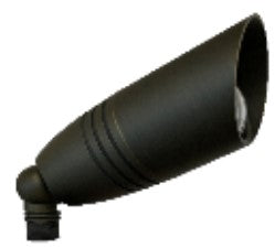 ABBA Lighting USA SPB06-DB LED 5W Landscape Cast Brass Spot Light With ABS Ground Stake 12V AC / DC Outdoor Lighting Dark Brass Finish