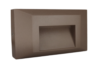 ABBA Lighting STA03-BR Cast Aluminum Edge Step Light 12V AC / DC, Brown Finish