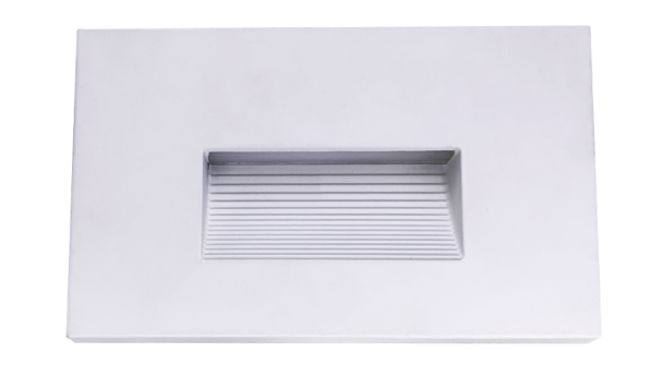 ABBA Lighting USA STA08-WH Heavy Duty Cast Aluminum Edge Step Light, Wattage 3.5W, Voltage 12V AC / DC, White Finish