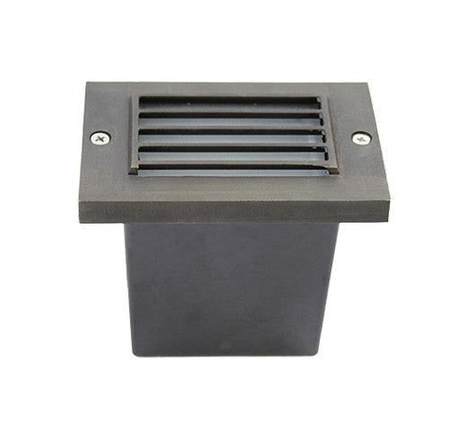 ABBA Lighting 3W STB02 Cast Brass Edge Step Light With 18/2 Direct Bury Landscape Lighting Wire Lead 12V AC / DC - BuyRite Electric