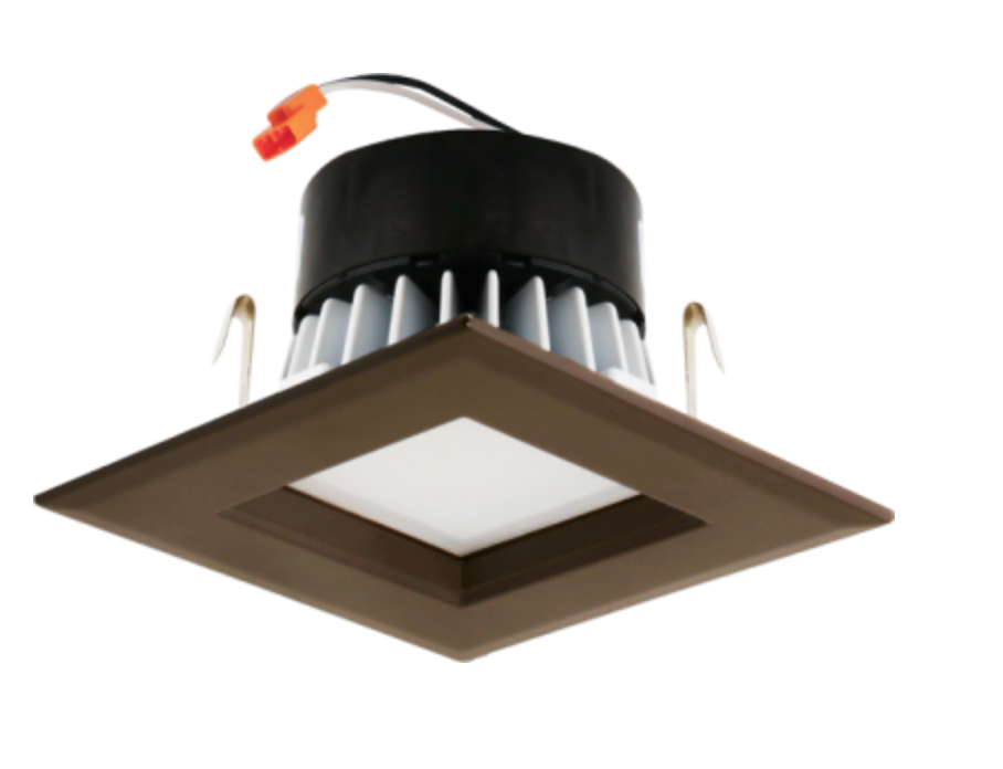 ELCO Lighting EL441CT3BZ 4 Inch Square LED Baffle Insert Recessed Lighting Bronze Finish Trim 3-CCT